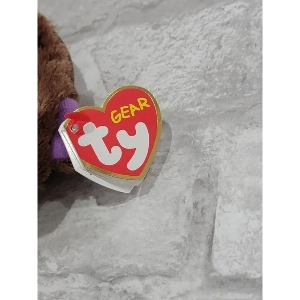 NEW TY Gear Beanie Boos COCONUT MONKEY Wristlet COIN PURSE Strap MWMT Heart Tags